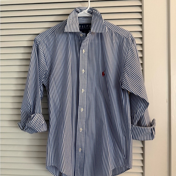 RALPH Ralph Lauren Women’s Navy & White Striped Shirt❗️ - Picture 4 of 10
